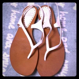Alex Marie white flat thong sandals